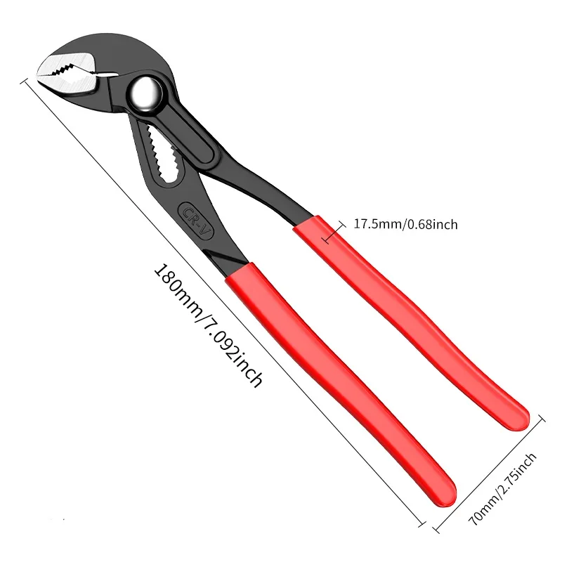 Pintudy Portable Mini Adjustable Stenciled Crescent Wrench Small Pipe Pliers Multi Functional Shifting Spanner Pump Clamp