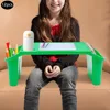 12 Pcs Kids Lap Desk Tray Bulk 19.69 * 9.84 * 7.1in Plastic Breakfast Laptop Trays with Side Pockets 1
