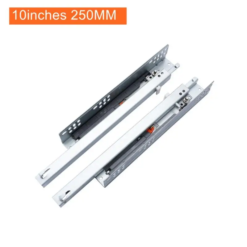 Kitchen and Bath Drawer Slide Rail with Rebound Press and Push-to-Open Mechanism
