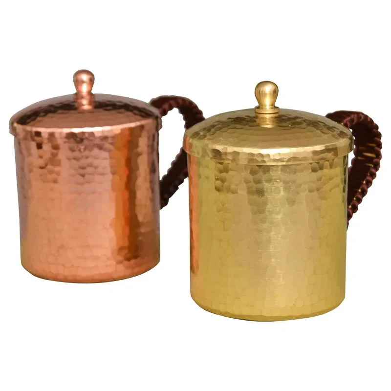 Premium Quality Moscow Mule Mug Hammered Cups Heavy Red Copper Rose Gold 100% Handcrafted Pure Solid Brass Mugs - Image 6