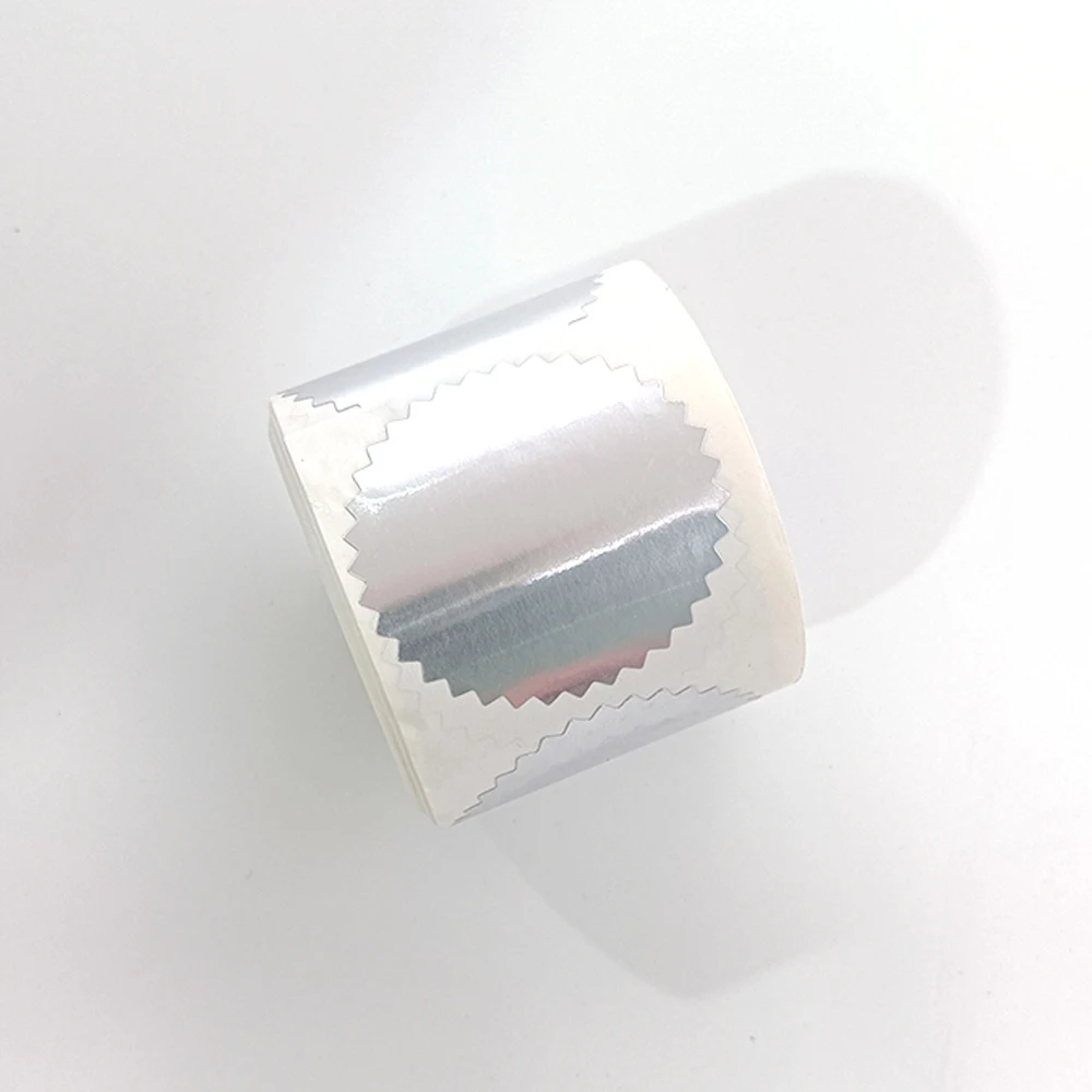 2 Inch Color Blank Gear Embosser Sticker Golden Glossy Embossing Stamp Sticker Seal Package for Gift Scrapbook Sealing Sticker