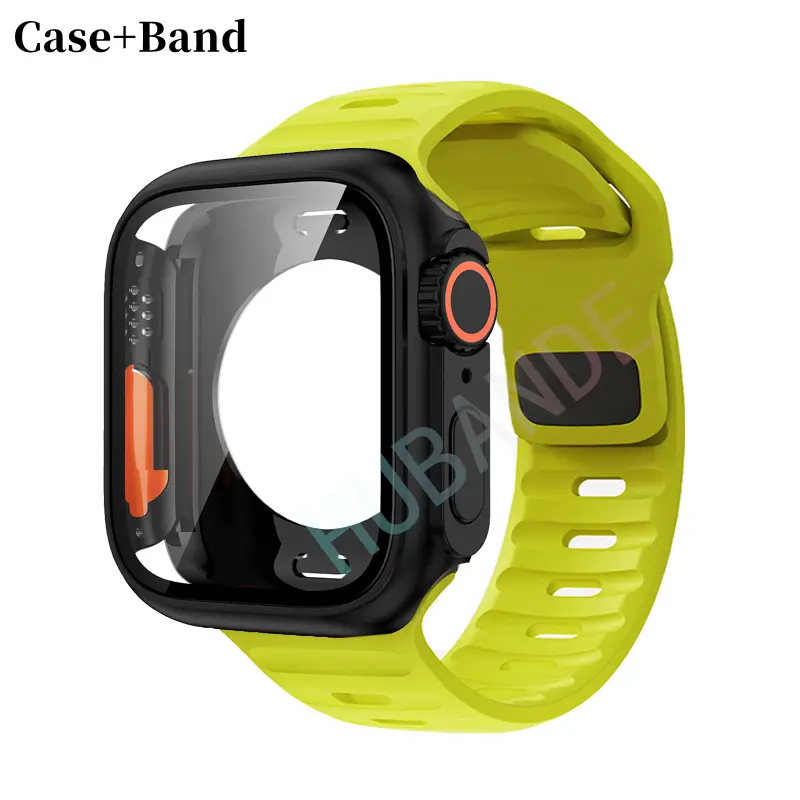 Silicone strap For Apple Watch 44mm 45mm 41mm 40mm Bracelet+Screen protectores Change to Ultra For iWatch Series 9 8 7 SE 6 5 3 - Image 67