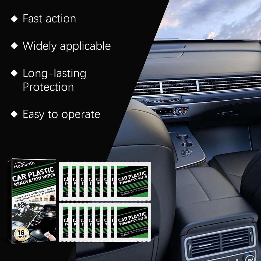 Auto Polish Repair Coating Renovator Back To Black Gloss Car Plastic Polish Restoration Plastic Renovation Wipes Auto Detailing 2