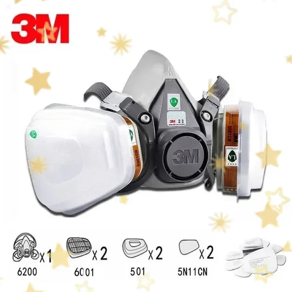 Détail des cartouches filtrantes amovibles pour le masque 3M 6200
