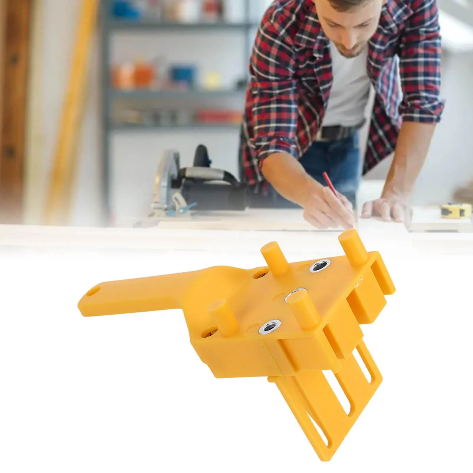 Handheld Drilling Locator Precision Crafted Wooden Tenon Plastic Tool for woodworking for construction