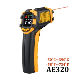 Advanced Infrared Thermometer with Laser Precision and Color LCD Display (AE320)