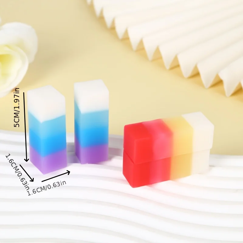 4pcs Four Colors Jelly Eraser, Creative Office Drawings Wiped Clean With Less Debris, Learning Supplies