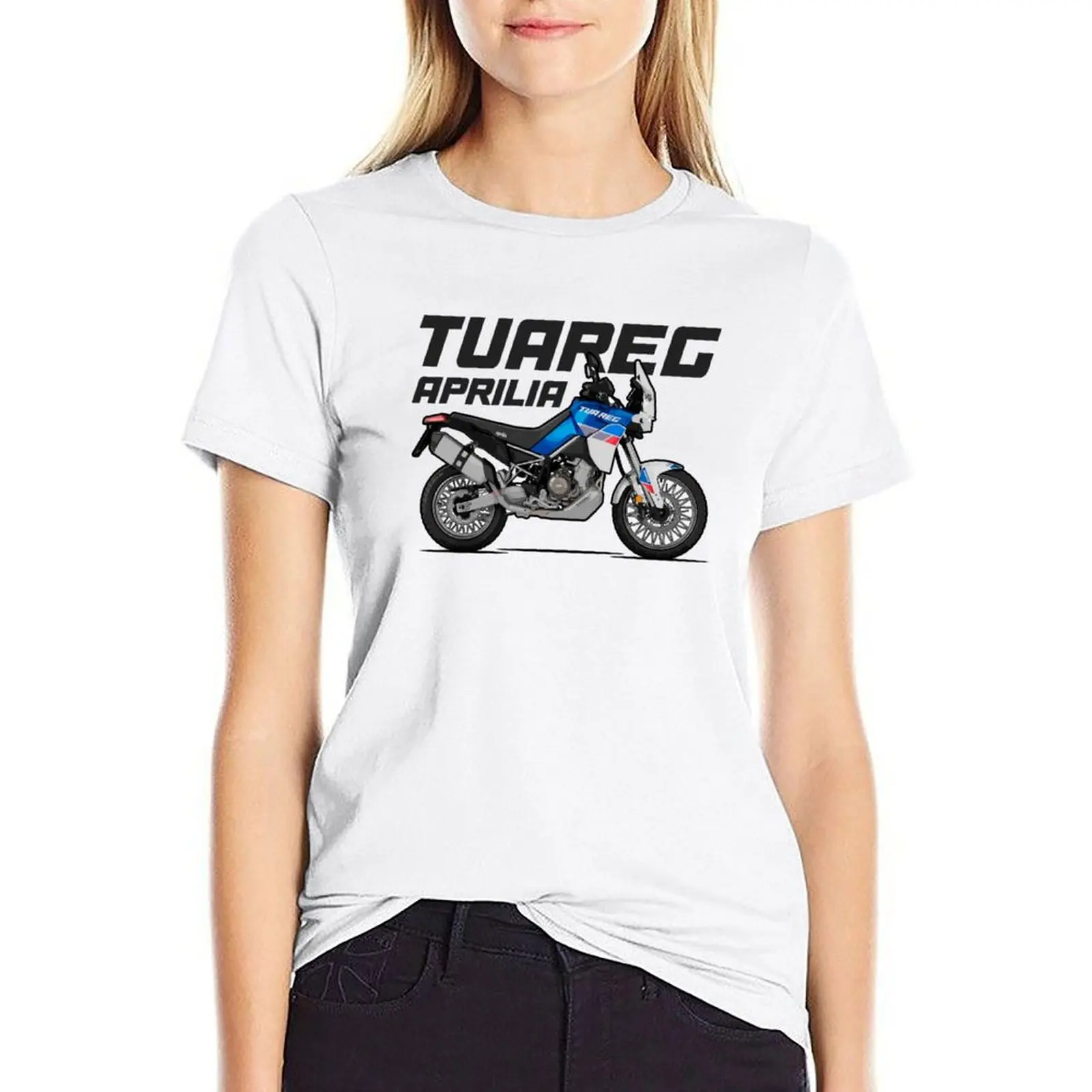 Aprilia Tuareg 660 T-Shirt Anime Clothes Top Western T-Shirt Dress For Women
