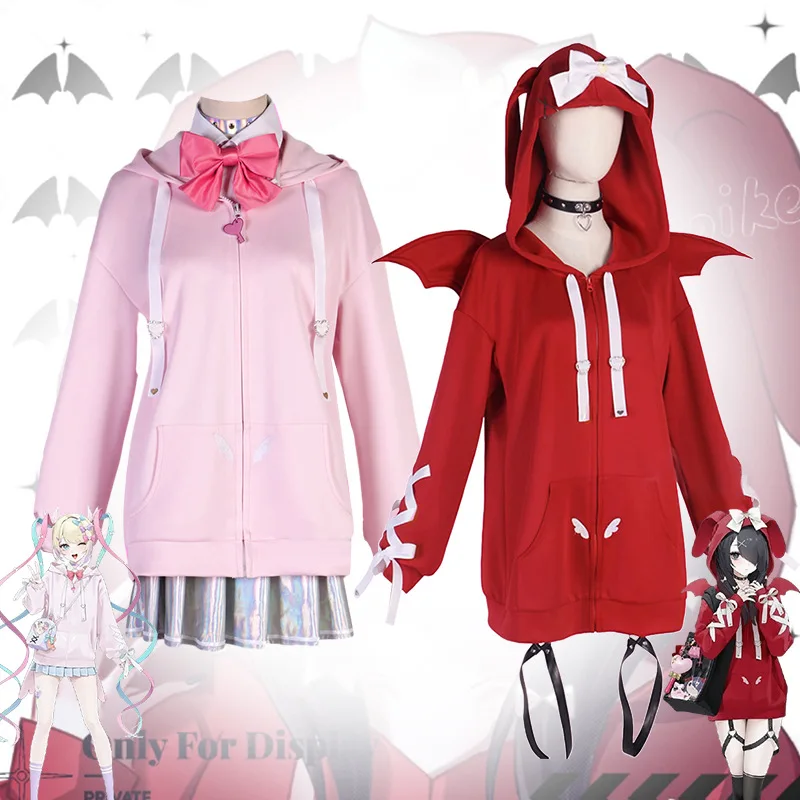 Needy Streamer Overload Ame KAngel Cosplay Hoodie Costume for Women (Unofficial)