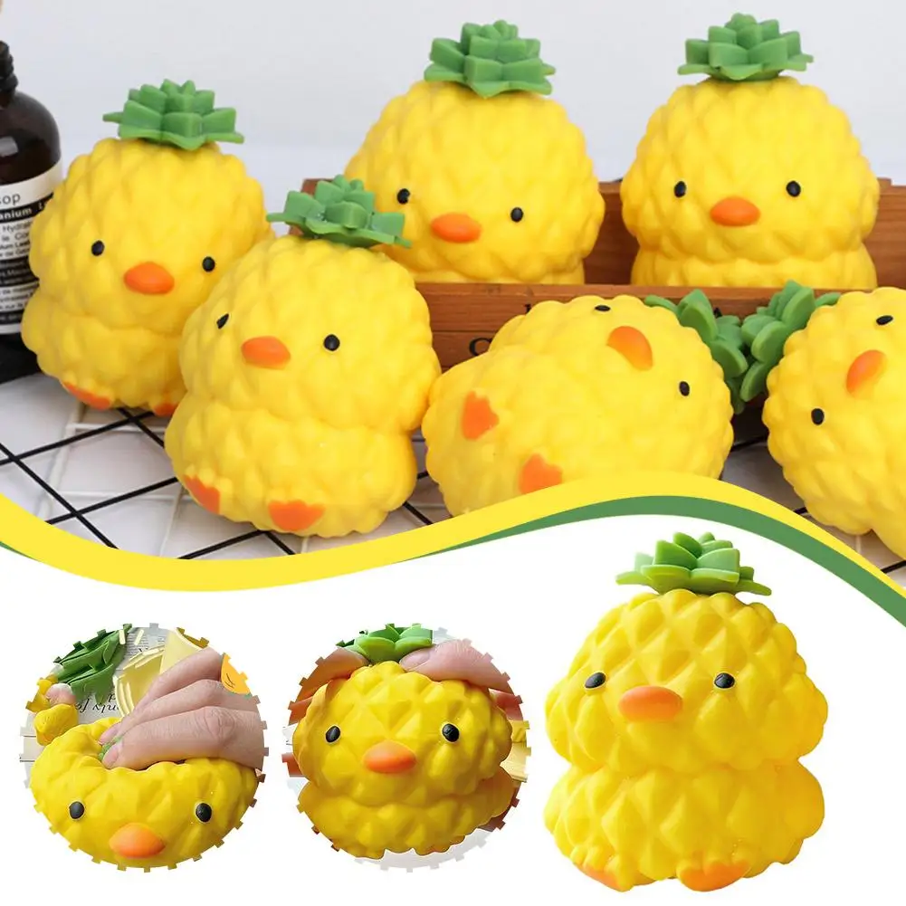 

1pc Duck Pineapple Needoh Stress Relief Toy Animal Ball Fruit Duck Squeeze Toys Chicken Stress Fidget Sensory E7f0