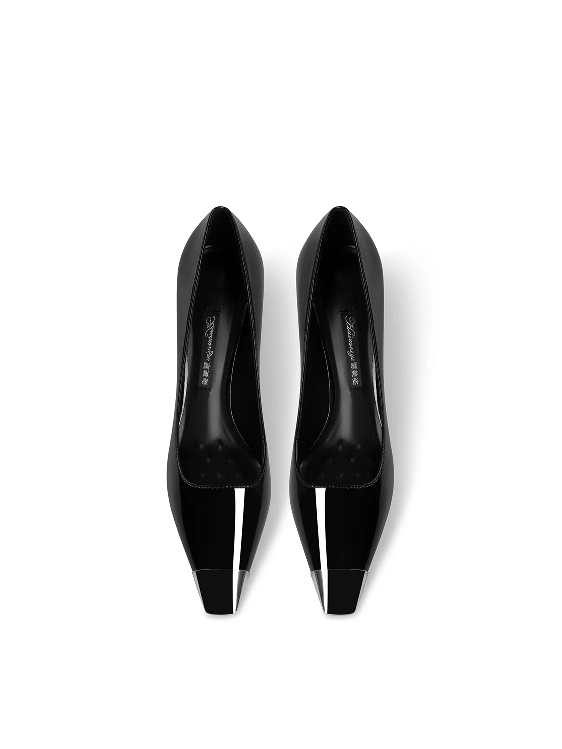 Autumn New Women's High Heels Black Patent Leather Versatile Square Heel Trend Women's Shoes 3