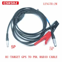 HI-TARGET GNSS GPS RTK connects HPB PDL Radio data power cable 5p to 5p clips