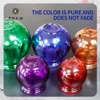Glass Cupping Therapy Set Professional Vacuum Cupping Therapy Equipment Thick Glass Cupping Set Facial Cupping Random Colours5pc 2