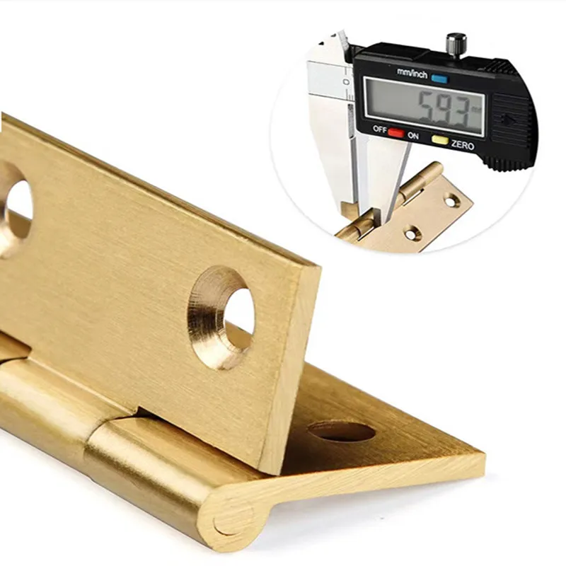 4 Pieces of High-end Brass Hinges Jewelry Box Door Kitchen Cabinet Door Copper Small Box Exquisite cabinet door hinges furniture hinge cabinet hinges wooden box hinge brass hinges