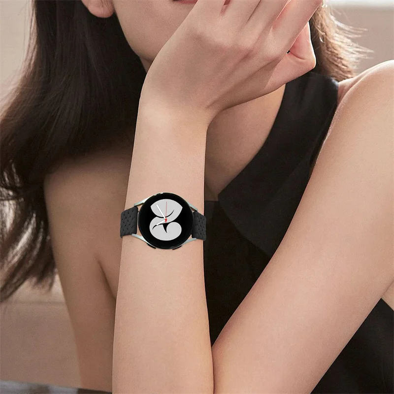 20mm Band for Samsung Galaxy Watch 5-pro-4-Classic/active 2 Sport Silicone Braided bracelet Huawei/Amazfit GTS-3-2-2e-mini strap