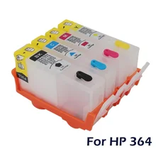 

4PCS for HP364 Ink Cartridge with ARC Chip for HP 364 refillable cartridge For HP B109a B110a B110c B209a 7510 Printer
