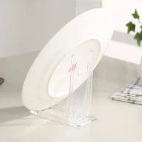 2pcs Clear Acrylic Display Easels Adjustable Plastic Plate Holder Stand Picture Frames Rack Wedding Birthday Home Decoration 1