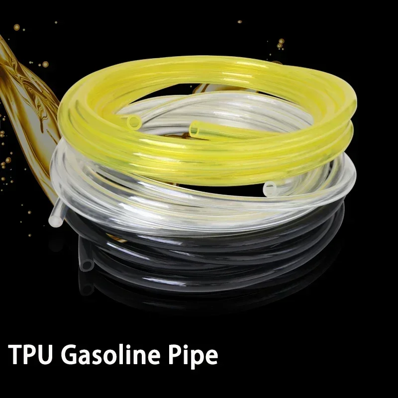 1/5/10M ID2~7mm OD3.5~10mm Fuel Gas Hose String Tube Petrol Pipe For Trimmer Hoses Chainsaw Blower Line Tool Yellow Black Clear fuel gas hose