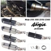 Motorcycle Exhaust Middle Pipe Slip On For Kawasaki Z250 2008-2015 Ninja 300 2013-2016 Ninja 250R 2008-2012 Ninja250R Ninja300