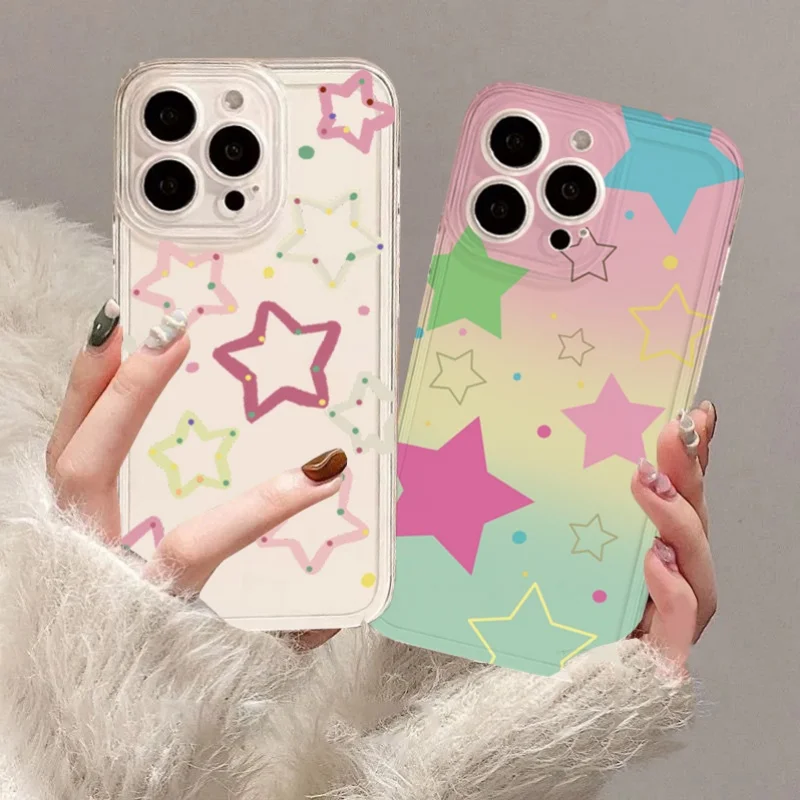 Charming Flash Star Pattern Soft Clear Phone Case