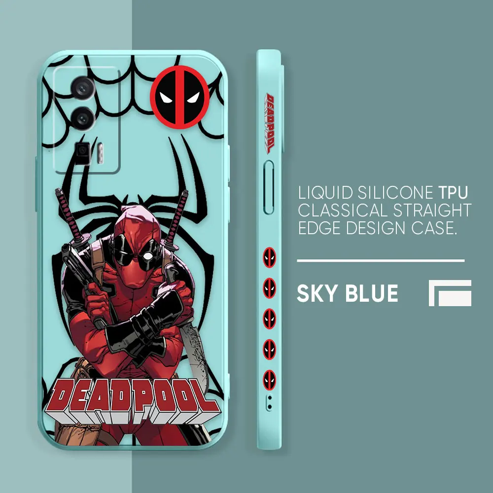 thumbnail image 1 of Case For Redmi K60E K60 K50 K40S K40 K30 9A 9 8A 8 10 Pro 4G 5G Colour Simple Liquid silicone Case Marvel Deadpool, 1 of 5