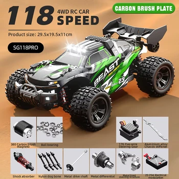 ZLL SG118 PRO 1:16 35km/h 4WD RC Car High Drift Speed Off Road Vehicle 1:16 Full Scale Professional Remote Controller Toy Car 1