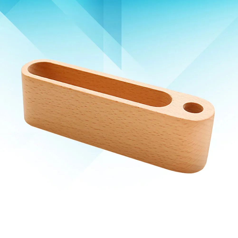 1Pcs 나무 데스크탑 카드 홀더 창조적 인 디자인 플랫베이스 펜 주최자 결혼식 파티 비즈니스 회의 홈 오피스 디스플레이