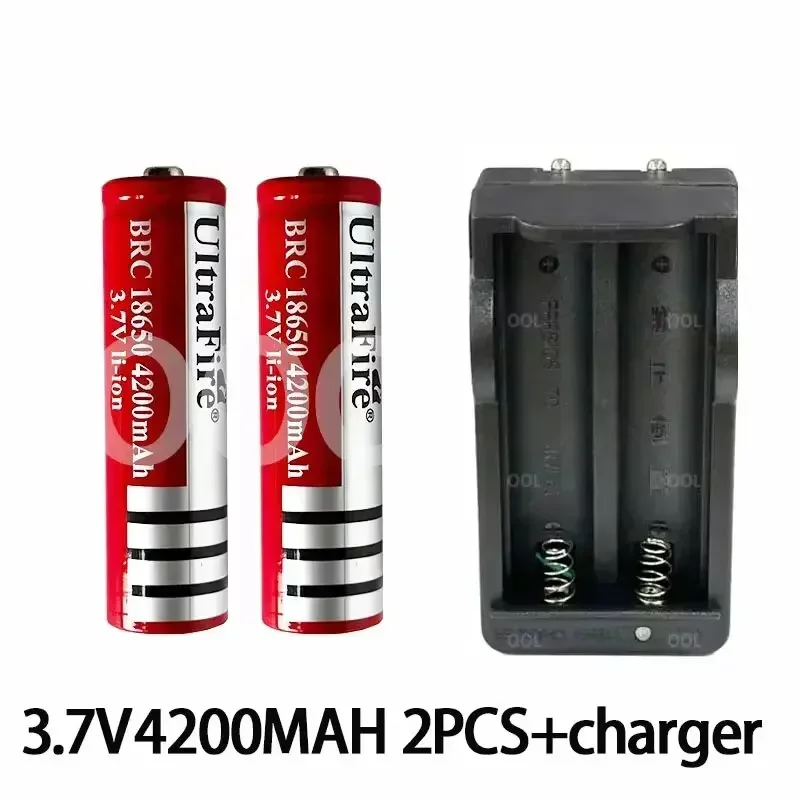 New 18650 Battery 4200mAh 3.7V 18650 Lithium-ion Battery Remote Screwdriver Rechargeable Battery+charger - Image 2