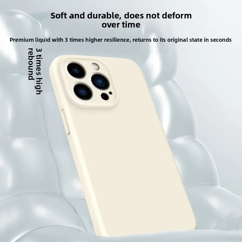 Liquid Silicone Skin-Friendly Shockproof Case with Wireless Charging Compatibility