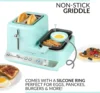 Classic Retro 3-in-1 Breakfast Station, 2-Wide Slot Toaster With Adjustable Toasting Control, Non-Stick Griddle 3