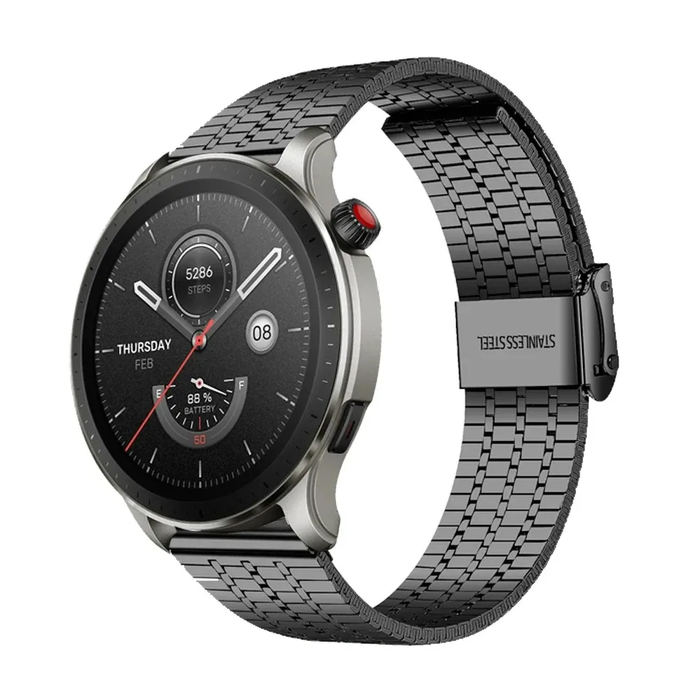 Sleek Metal Stainless Steel Wristband - Premium Adjustable Strap