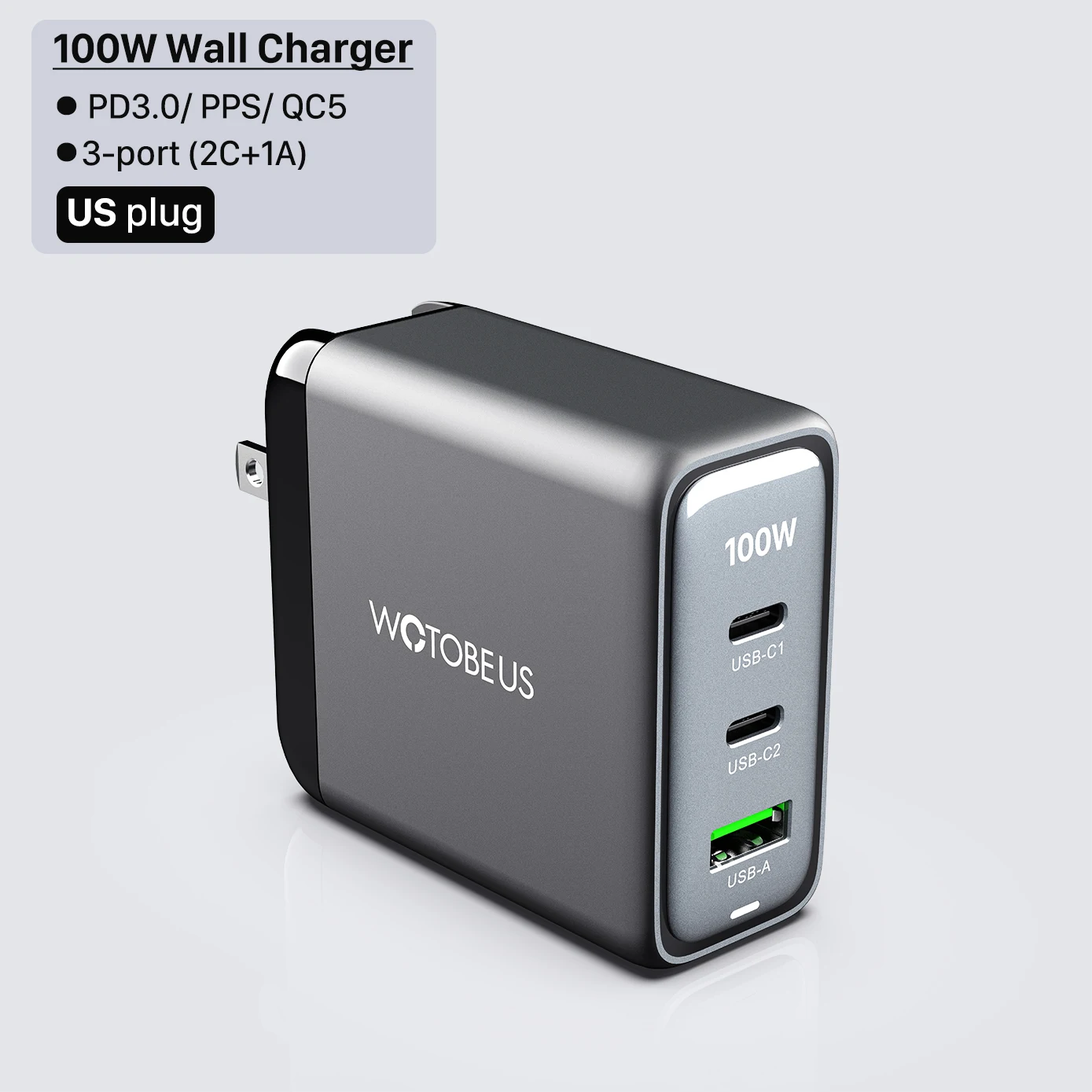 ตัวเลือกสินค้า ชาร์จไฟ USB-C กำลังสูง 100W สำหรับทุกอุปกรณ์