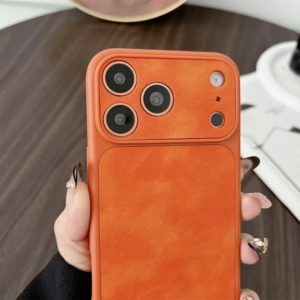 Shockproof Matte Leather Phone Case For Iphone Pro Max Luxury_voghion.com