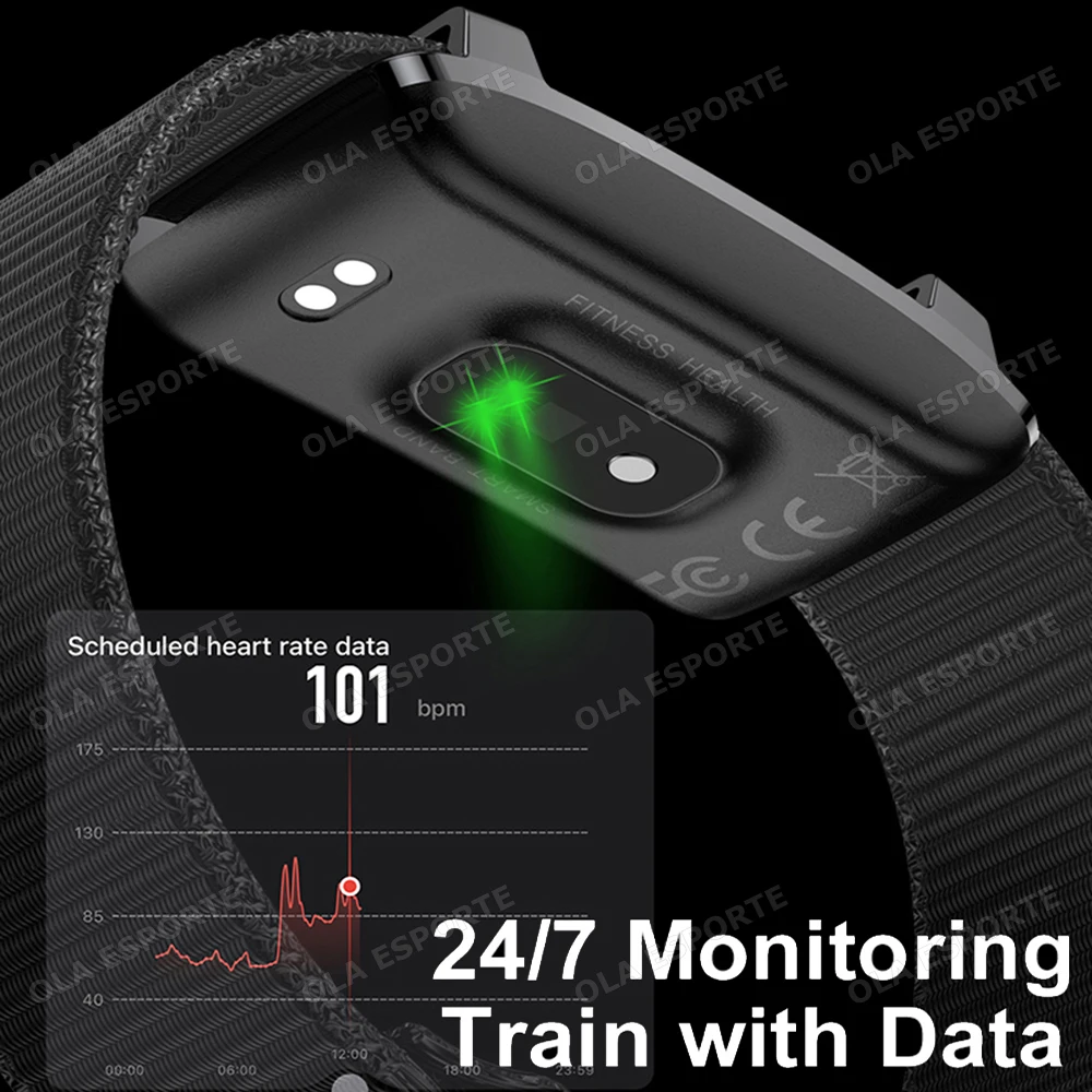 2208A 스마트 팔찌 심박수 혈압 모니터 만보계 스포츠 피트니스 트래커 남녀용 전자 팔찌