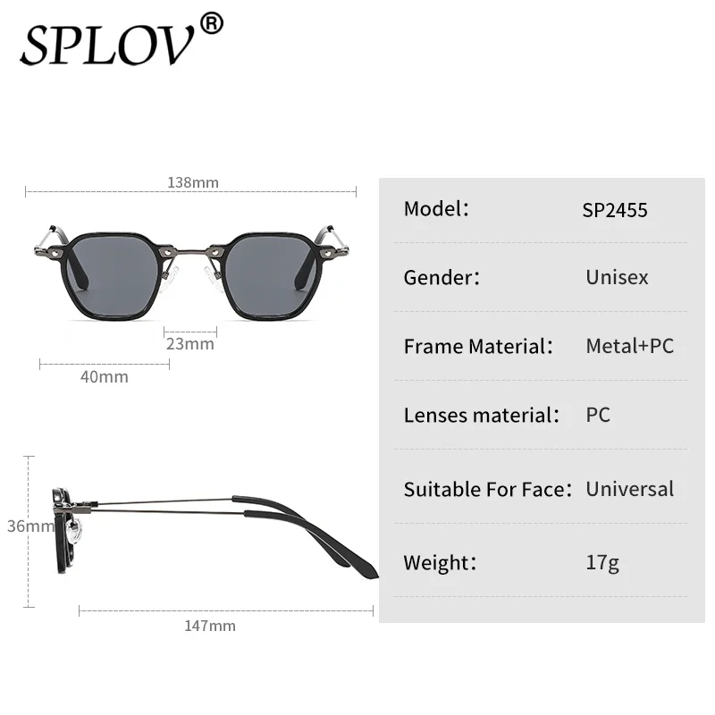 New Square Round Sunglasses Men Women Retro Steam Punk Shades Gradient Glasses Clear Lens Vintage Driving Eyewear Ocean Color