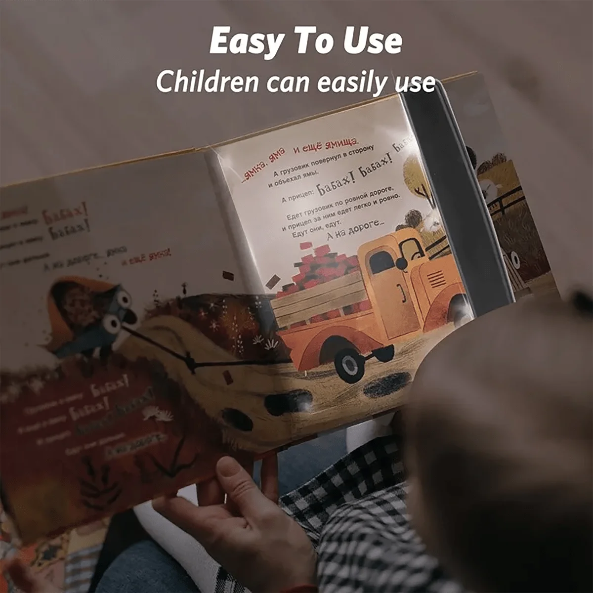 LED Tablet Reading Light Eye-Care Book Light for Night Reading Battery Powered Bedtime Reading Lamp