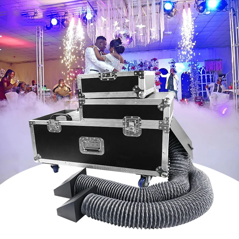 

3000W Low smoke machine water mist machine rental Water Base Dual Output Ground Smoke Machine For Stage Wedding Disco Party