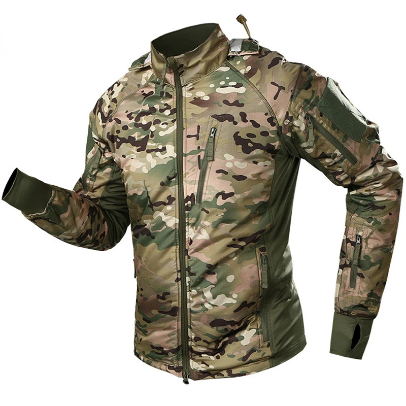 

Soft Shell Tactical Jacket Waterproof Windbreaker Fleece Coat Hunt Clothes Camouflage Army Military New Hiking Jacket
