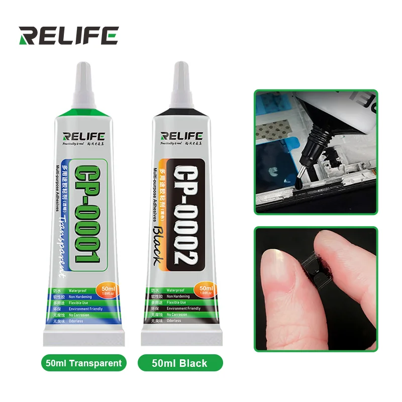 RELIFE 50ml CP-0001 Transparent Adhesive Clear Liquid Glue CP-0002 Black glue Mobile Phone Frame Repair LCD Screen Glass Glue relife 50ml cp 0001 transparent adhesive clear liquid glue cp 0002 glue mobile phone frame repair lcd screen glass glue