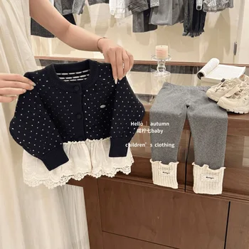 Girls Lace Sweater Set 1