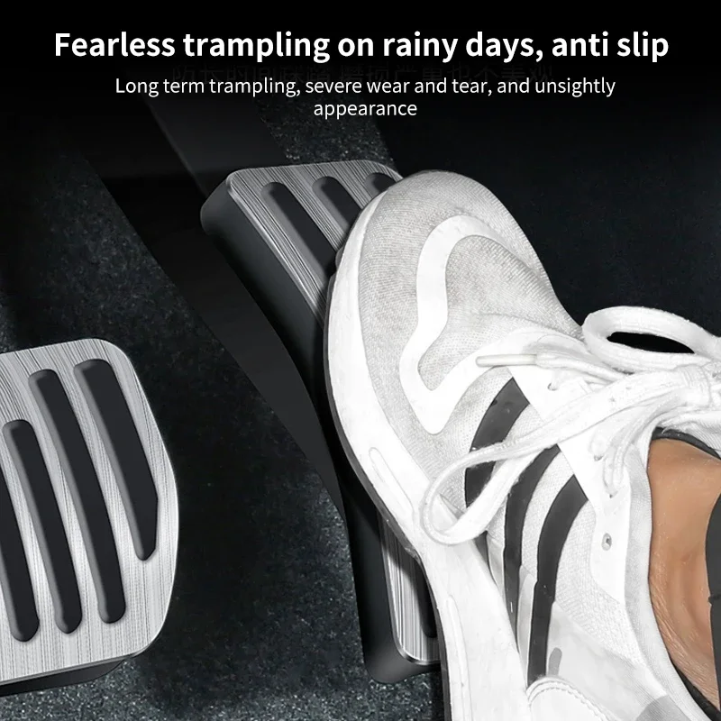 Car Gas Fuel Brake Pedal Aluminum Alloy Rubber Anti-slip Foot Pedal Cover For Geely Monjaro Manjaro KX11 Xingyue L