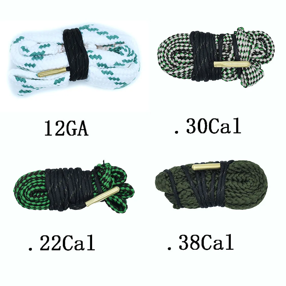 

Tactical Gun Cleaning Kit Bore Cleaner Rifle Barrel Caliber Rope 9mm 12GA .22 .223 .308 .338 .38 .380 5.56mm 7.62x39 5.45x39