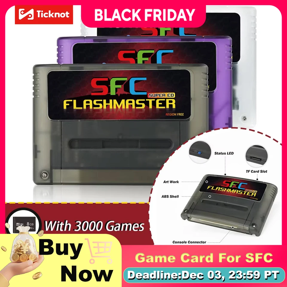 スーパーファミコン用スーパーedゲームカード,8GB TFカード,SFCビデオ