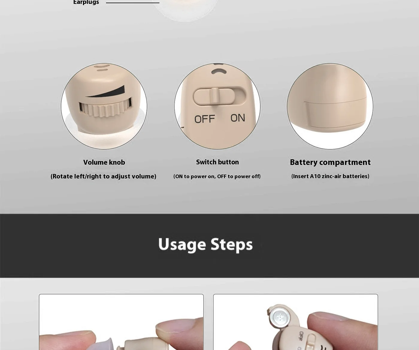 Battery Hearing Aid Invisible Deafness Digital Noise Canceling Professional Soun