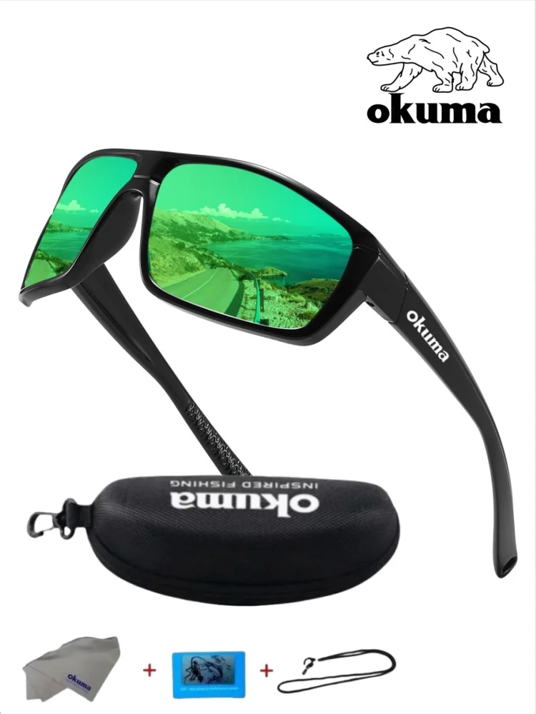 OKUMA 스포츠 선글라스 UV400 보호용 낚시 고글 남녀공용 야외 운전용