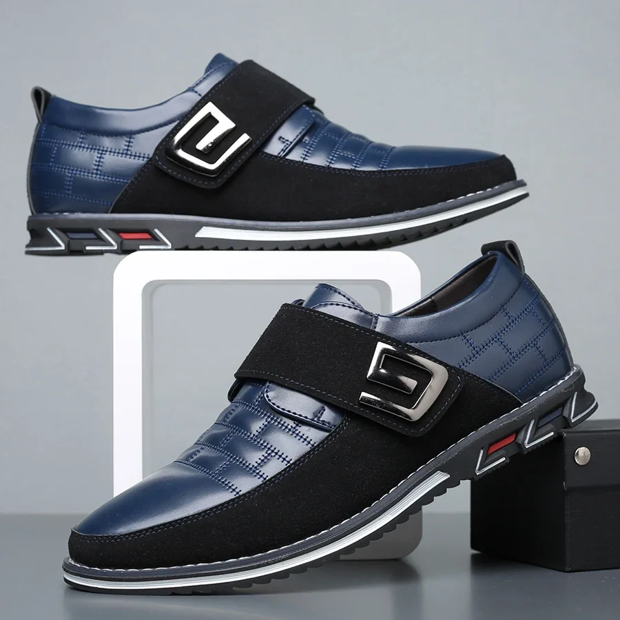 Leather Casual Shoes for Men Fashion Men Loafers Office Comfortable Slip on Men Shoes Business Big Size Working Footwear Tênis