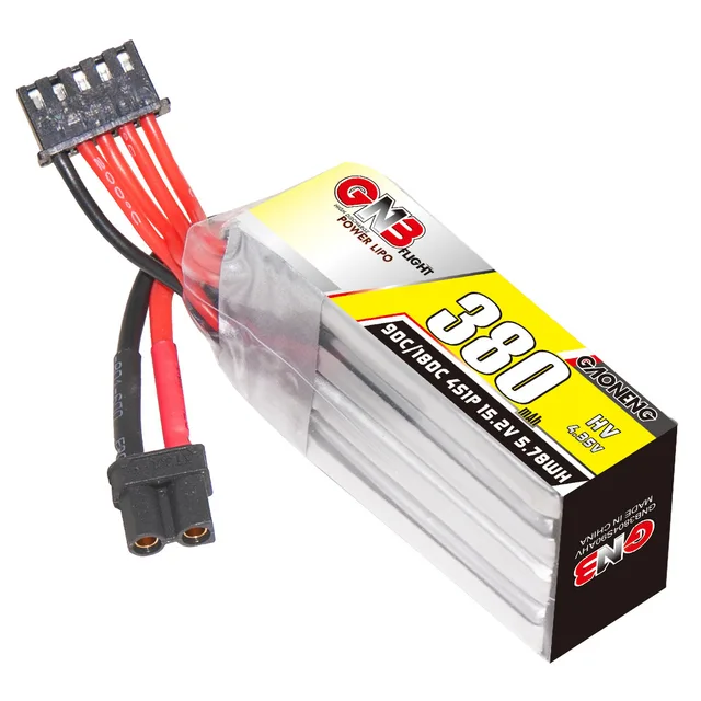 Original GNB 4s 380mAh 90c/180c Lipo Battery For RC Helicopter Quadcopter FPV Racing Drone Parts HV 15.2v Rechargeable Battery 3