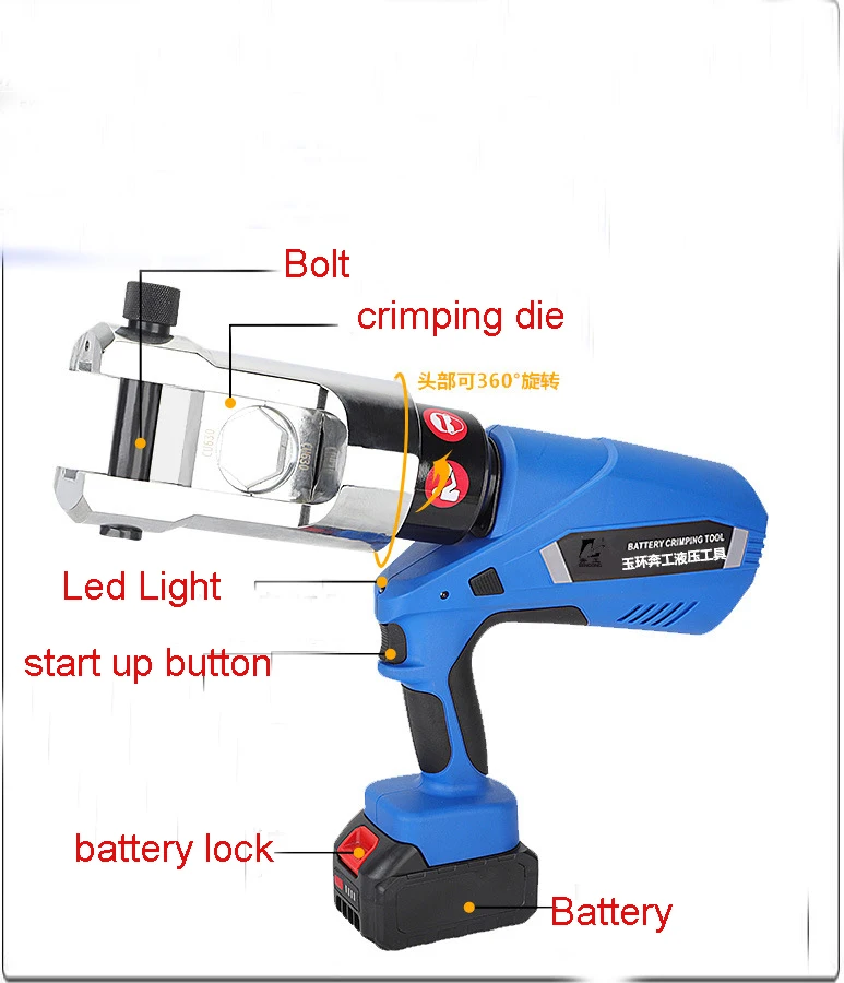 EZ-630 Electric Hydraulic Pliers Hydraulic Crimping Pliers For 25-630mm²