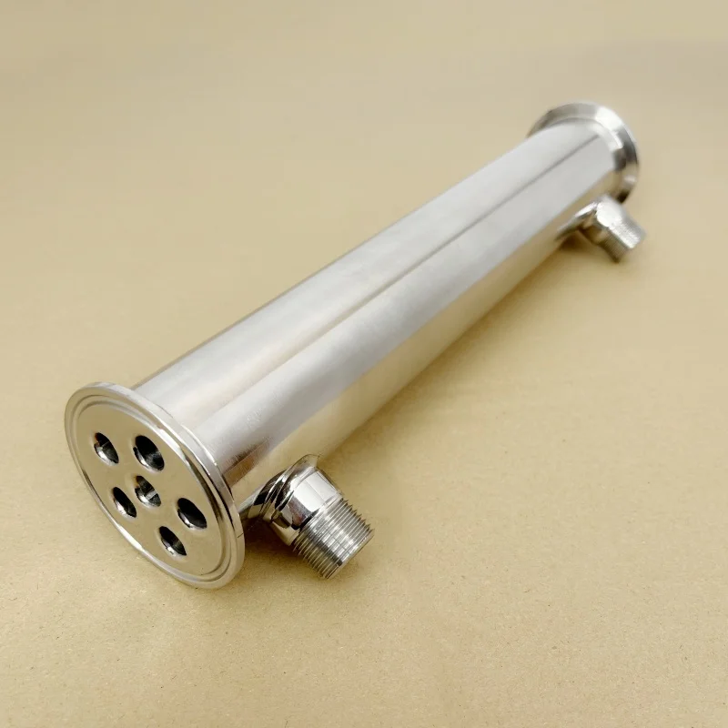 Dephlegmator 2" 51mmOD64mm Reflux Condenser With 1/2" Male Thread Height 300mm Inside 6 Tubes For Moonshine Distillation Column