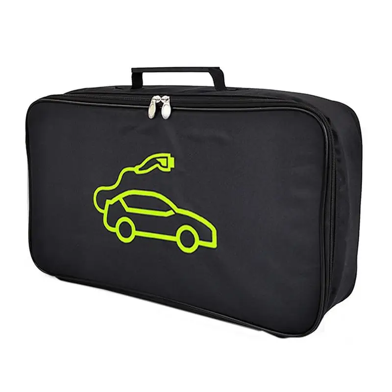 

Сумка для хранения Джамперов и кабелей для зарядки электромобилей, тяжелая ткань Оксфорд, автомобильные шланги, огнезащитная зарядка электромобилей